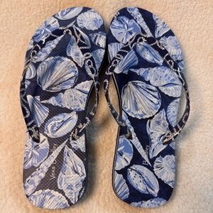Flip Flops Vera Bradley Morning Shell Blue Flip Flops size L size 10 NWOT